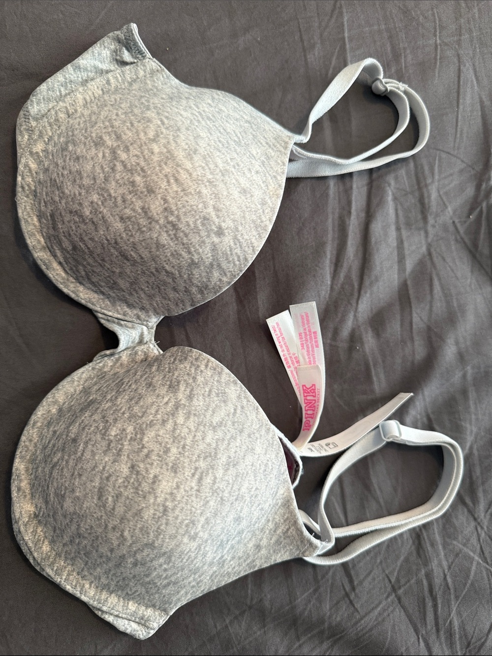 Victoria’s Secret PINK Victoria's Secret Gray Lightly Padded Bra size 34B